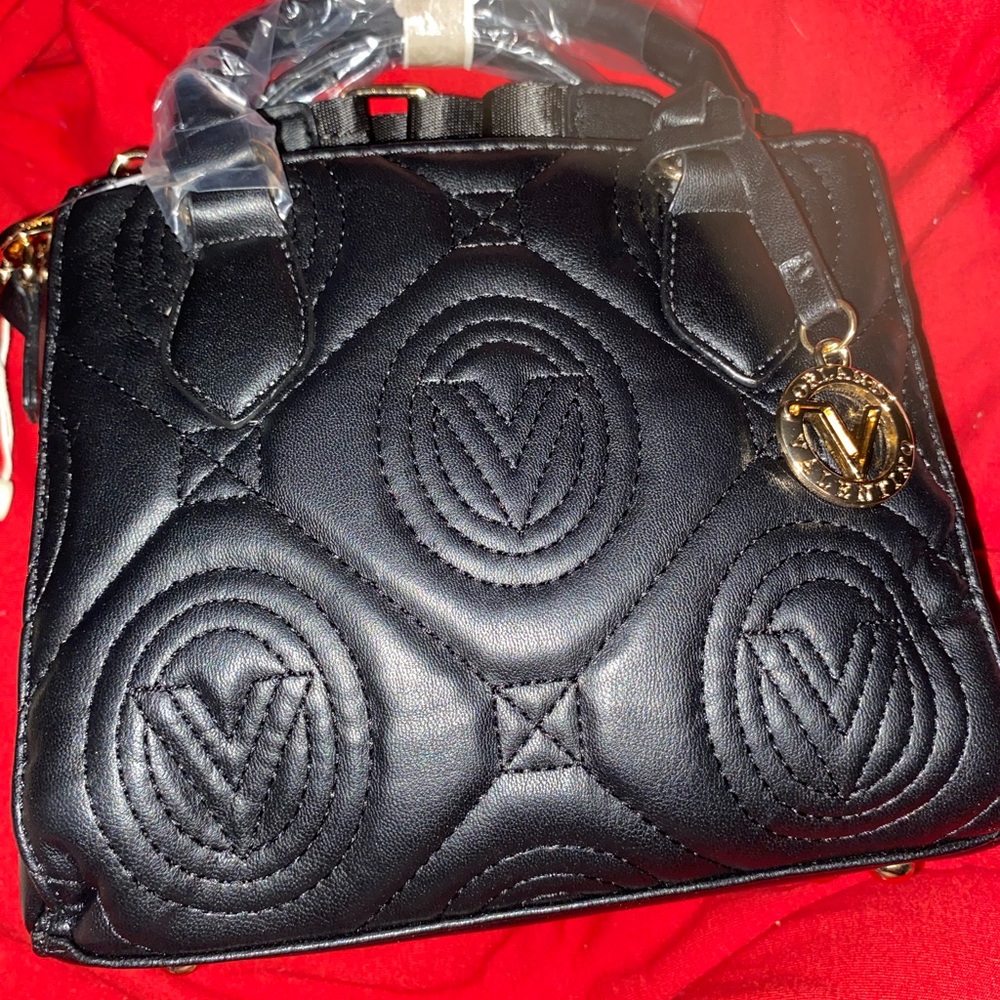 Valentino Black Crossbody Bag with Quilted Design